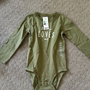 Carter's Green Striped Bodysuit
